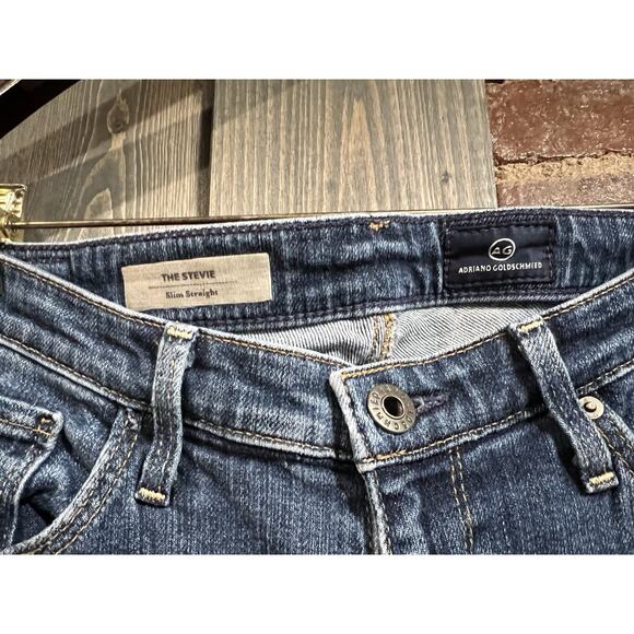AG Adriano Goldschmied Women's Jeans The Stevie Slim Straight Sz 29R USA - Picture 3 of 13